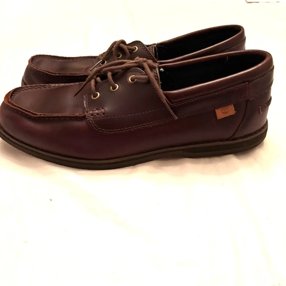 NWOT Timberland Brown leather boat shoes loafers with Ortholite SZ 10